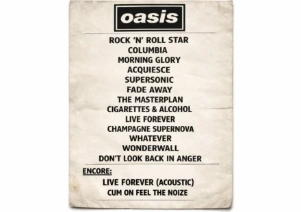 oasis setlist